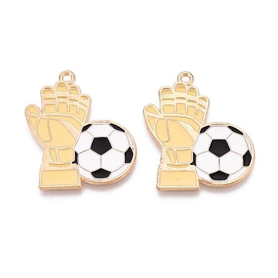 Подвески из сплава и эмали, перчатки с футбольными амулетами, золотые