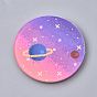 Fridge Magnets Acrylic Decorations, Flat Round with Planet