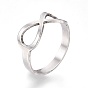 201 Stainless Steel Finger Rings, Mixed Shaped