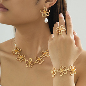 Цветок сплава комплекты ювелирных изделий
