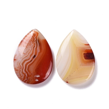 Natural Red Agate Beads, No Hole/Undrilled, for Wire Wrapped Pendant Making, Teardrop