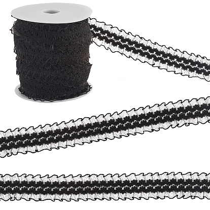 1 рулон трикотажной лески нейлоновая эластичная кружевная отделка, Эластичная цветочная кружевная лента для шитья украшения, с пластиковыми катушками для ниток 1ПК