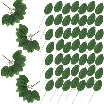 200шт. искусственные листья из шелковой ткани, для украшения домашнего дисплея