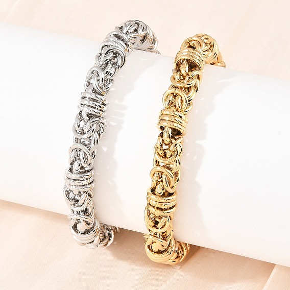 304 византийские браслеты-цепочки из нержавеющей стали для женщин и мужчин