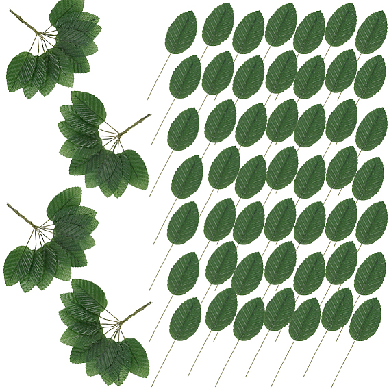 200шт. искусственные листья из шелковой ткани, для украшения домашнего дисплея