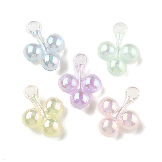 УФ-покрытие акриловыми подвесками, радужный, вишня