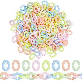 300шт. непрозрачные акриловые быстроразъемные соединители, овальные