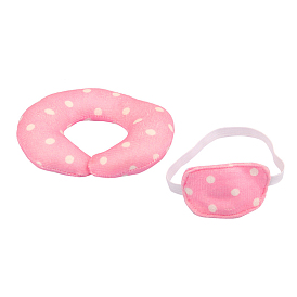 Spot Pattern Cloth Doll Eye Mask & U Shaped Pillow, for 18 inch American Girl Doll Supplies