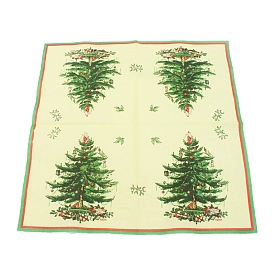 Бумажная ткань, одноразовые салфетки, для украшения рождественской тематической вечеринки, квадратный
