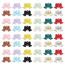 48 pièces 12 breloques connecteurs en alliage peint à la bombe de couleurs, liens bowknot