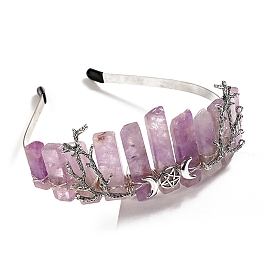 Обручи для волос из натуральных камней, луна