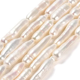 Natural Keshi Pearl Beads Strands, Cultured Freshwater Pearl, Baroque Pearls, Grade 6A+, Column