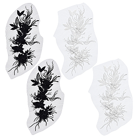 4 шт. 2 цвета кружево вышивка швейное волокно, аксессуары для одежды diy, цветок