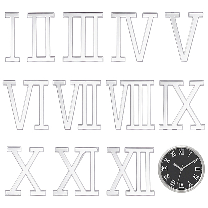 Cabochons acryliques, chiffre romain 1~12