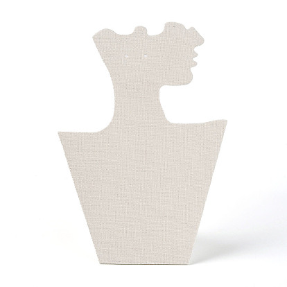 Картон, покрытый льняной тканью, стенды для ожерелий и сережек, Настольный держатель для украшений на бюст для хранения ожерелья и сережек, фото реквизит