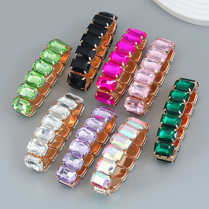 Sparkling Stretch Bracelet for Women - Hip Hop Punk Style Jewelry with Elastic Band and Shiny Rhinestones