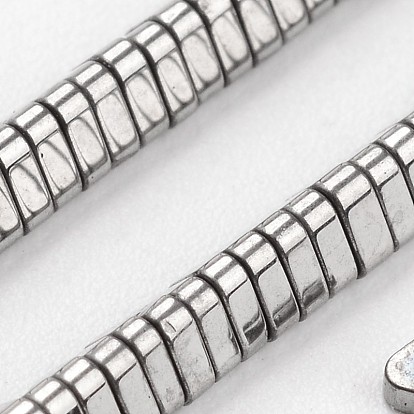 Unmagnetische synthetischen Hämatitkornen Stränge, Dreieck, 3x1 mm, Bohrung: 0.5 mm, ca. 415 Stk. / Strang, 16 Zoll