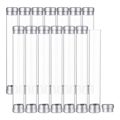 Transparent Plastic Cylinder Tube Pen Cases, Gift Boxes, for Office School Supplies Pen Container Storage