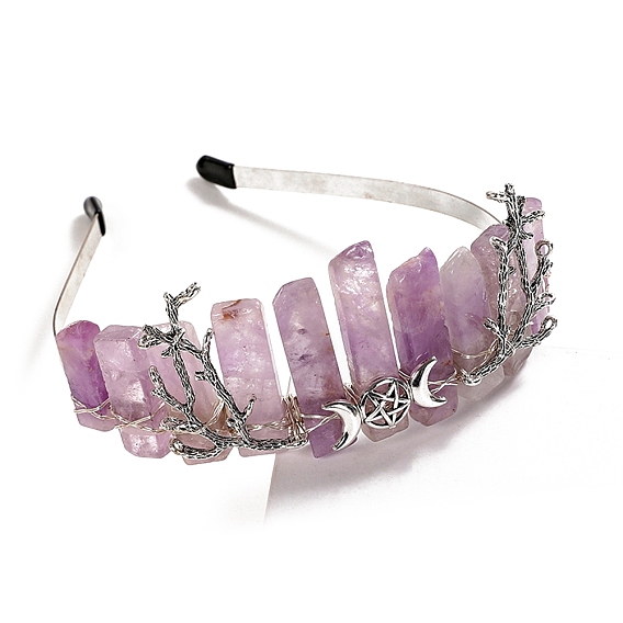 Обручи для волос из натуральных камней, луна