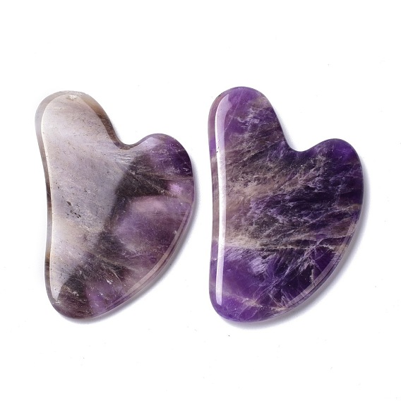 Natural Amethyst Gua Sha Boards, Scraping Massage Tools, Gua Sha Facial Tools, Heart