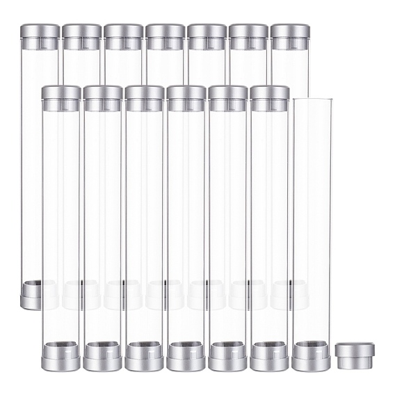 Transparent Plastic Cylinder Tube Pen Cases, Gift Boxes, for Office School Supplies Pen Container Storage