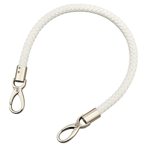 1Плетеные ручки для сумок из искусственной кожи, с поворотными застежками сплава, для аксессуаров для замены сумок, платина