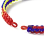 Gradient Color Polyester Cord Braided Bracelets, for Adjustable Link Bracelet Making