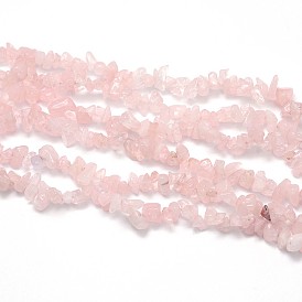 Natural Rose Quartz Beads Strands, Chips