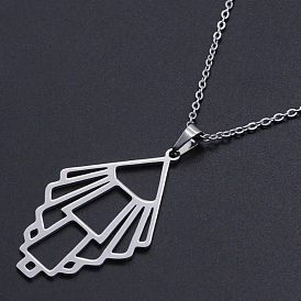 201 Stainless Steel Pendant Necklaces, with Cable Chains and Lobster Claw Clasps