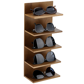4 Многоуровневый деревянный настенный держатель для солнцезащитных очков, стойка для хранения очков, прямоугольные
