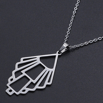 201 Stainless Steel Pendant Necklaces, with Cable Chains and Lobster Claw Clasps