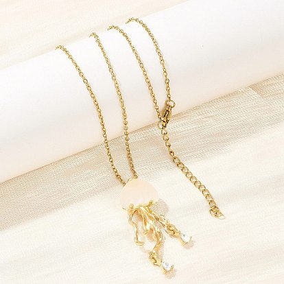 Женские кулоны из сплава, кристаллов и стразов, а также подвески в виде медуз из смолы.