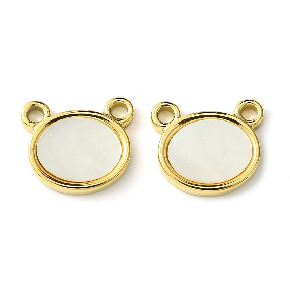 Ion Plating(IP) 304 Stainless Steel Pave Shell Bear Charms