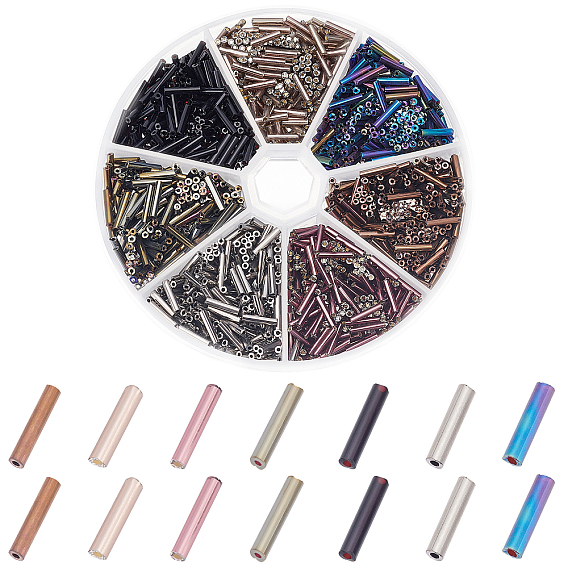 1260шт 7 стиль стеклянные круглые бусины стеклярус, непрозрачных цветов