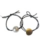 Corbata de pelo de perla de círculo geométrico - diseño minimalista, elegante accesorio para el cabello para mujer.