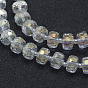 Electroplate Glass Beads Strands, AB Color Plated, Faceted, Drum