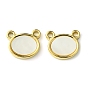 Ion Plating(IP) 304 Stainless Steel Pave Shell Bear Charms
