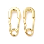 Alloy Stud Earring Findings, with 925 Sterling Silver Pins & Horizontal Loops, Safety Pin Shape