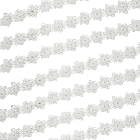 Лентой из органзы, с абс пластмассовым жемчужным бисером, цветок