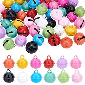 48 pièces 12 couleurs peinture cuite pendentifs cloche en fer