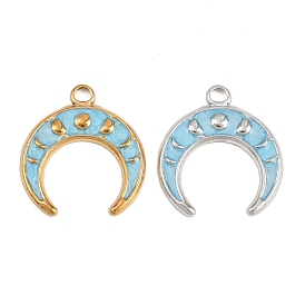 Рамадан и Ид Мубарак 304 Подвески из нержавеющей стали с синей эмалью, Луна прелести