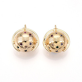 Латунные микро проложить кубического циркония подвески, без кадмия, без никеля и без свинца, прелести планеты