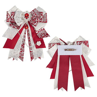 Полиэстеровые булавки с бантом, железные булавки на лацкан для рюкзака