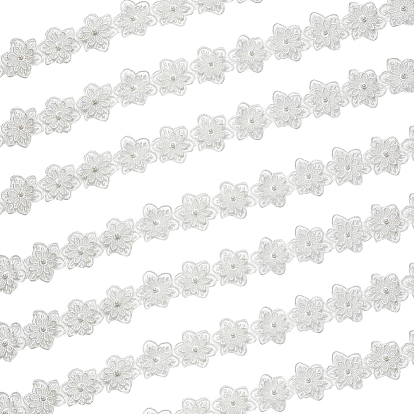 Лентой из органзы, с абс пластмассовым жемчужным бисером, цветок