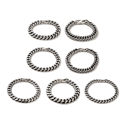 304 браслеты-цепочки с кубинскими звеньями из нержавеющей стали для женщин и мужчин
