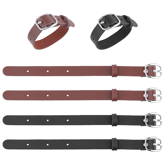 Ремни для багажных бирок из искусственной кожи, держатели именной бирки для чемодана, с пряжкой из сплава и кольцом-обручем