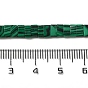 Synthetic Malachite Beads Strands, 2-Hole, Rectangle
