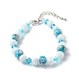 Handmade Lampwork Beaded Bracelets, with Faceted Glass Beads