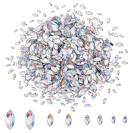 Акриловый кабошоны, граненые, лошадиный глаз 