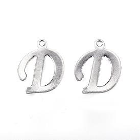 304 Stainless Steel Letter Charms, Letter.D